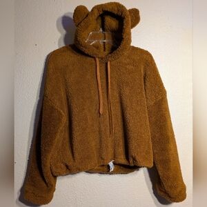 Xjboost Cozy Brown Teddy Bear Hoodie size medium